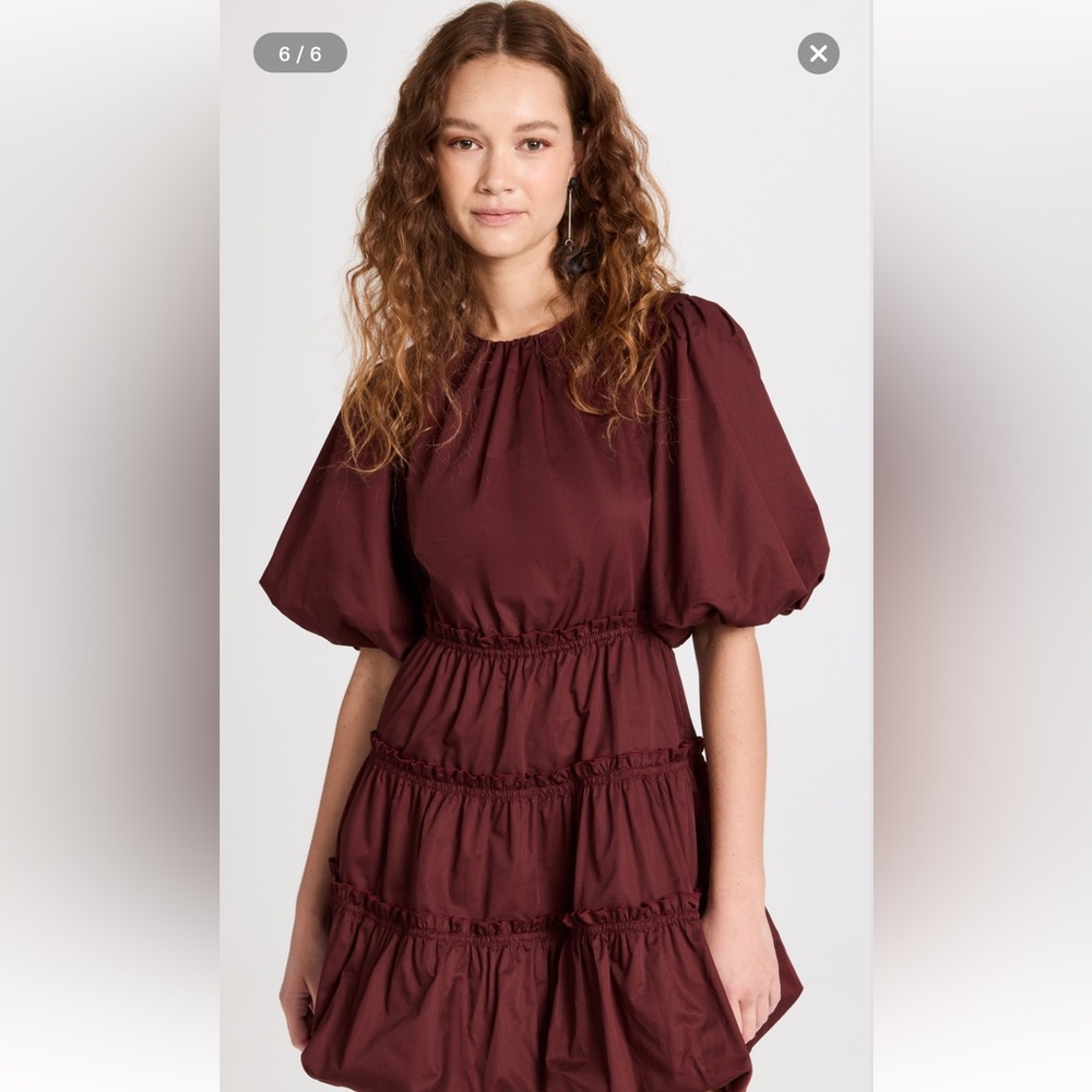 Jason Wu Red Ruffled Tiered Dress NWT